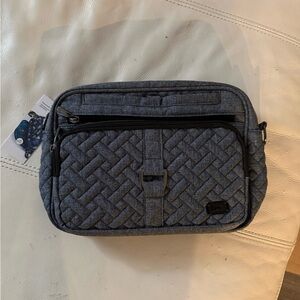 Heather Gray Lug carousel xl crossbody bag